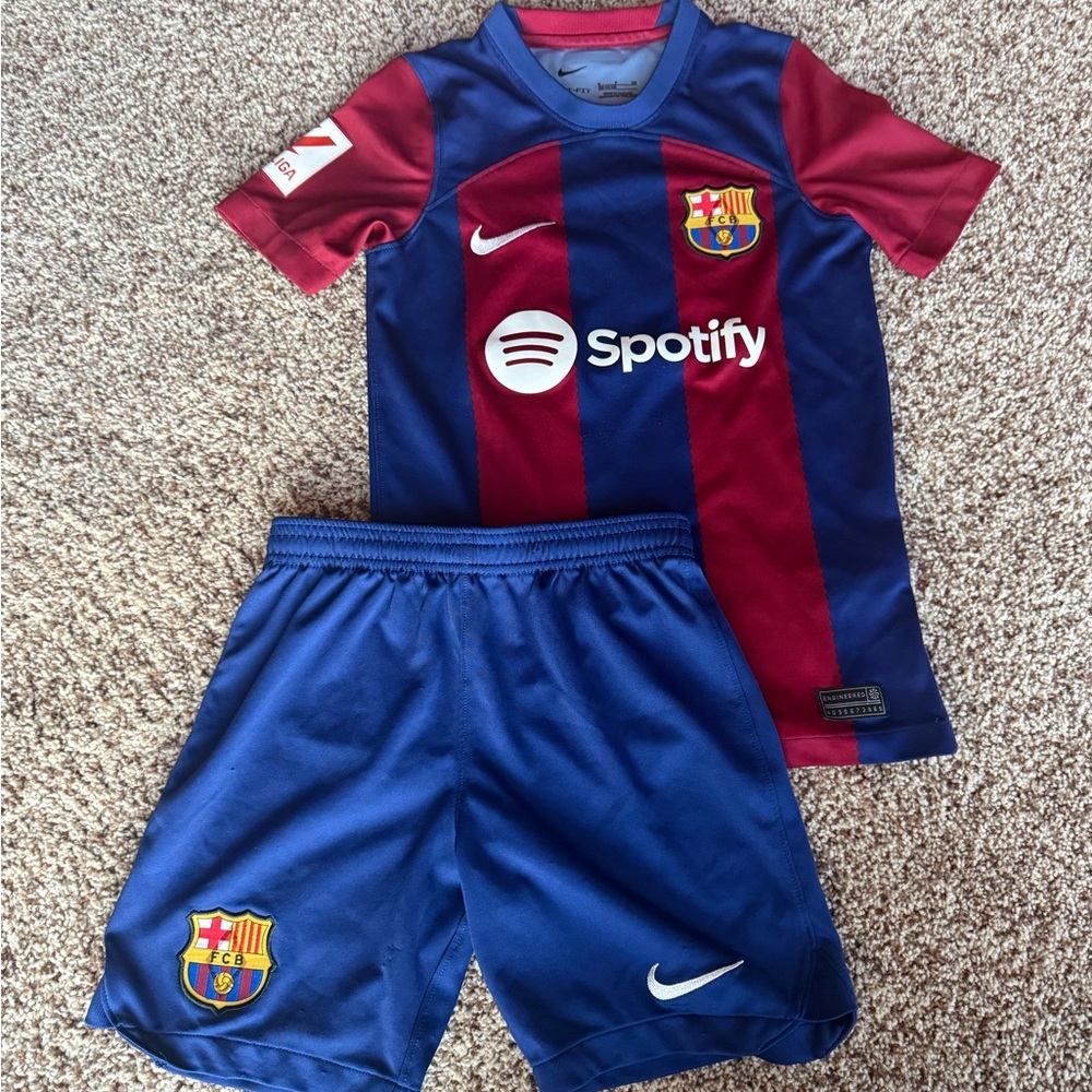 Nike Kids Barcelona Pedri Jersey Set - Size S